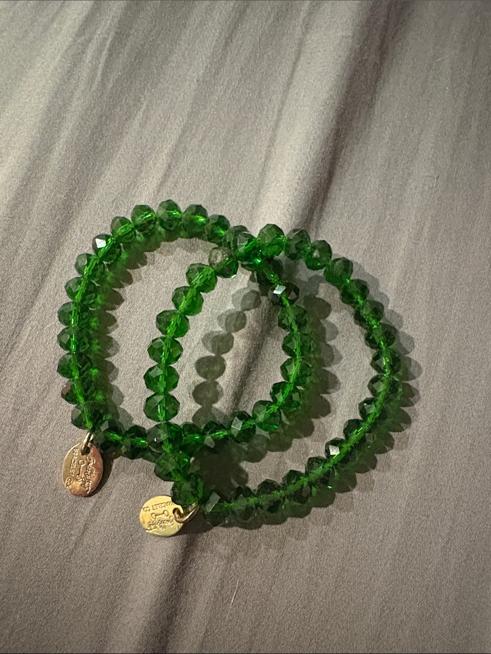 Snaffle Bit Bracelet Company Green stackable bracelets *like new*